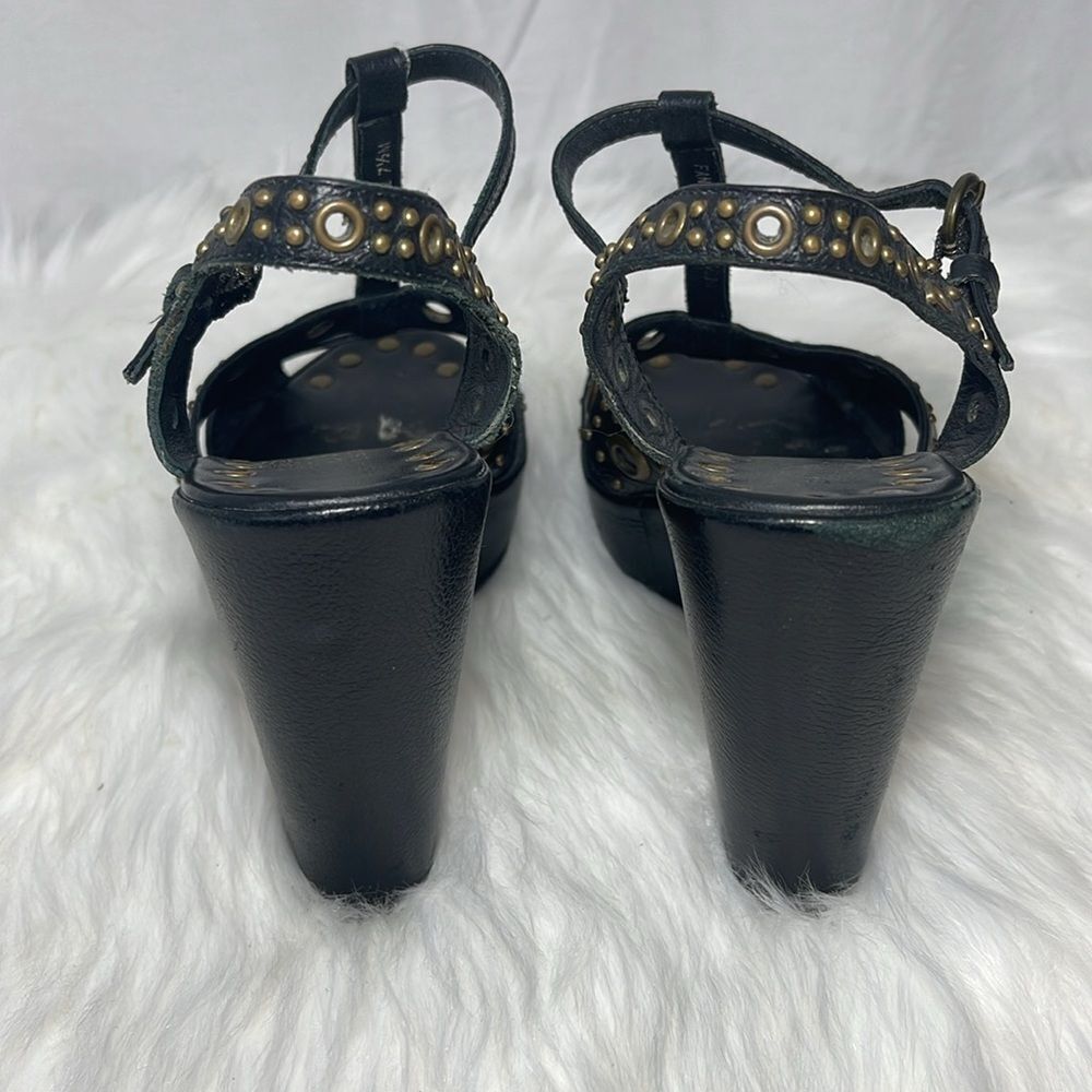 Bridget‎ Shuster Vintage Rivet Stud Platform Sandals Sz 7.5 - Picture 3 of 7